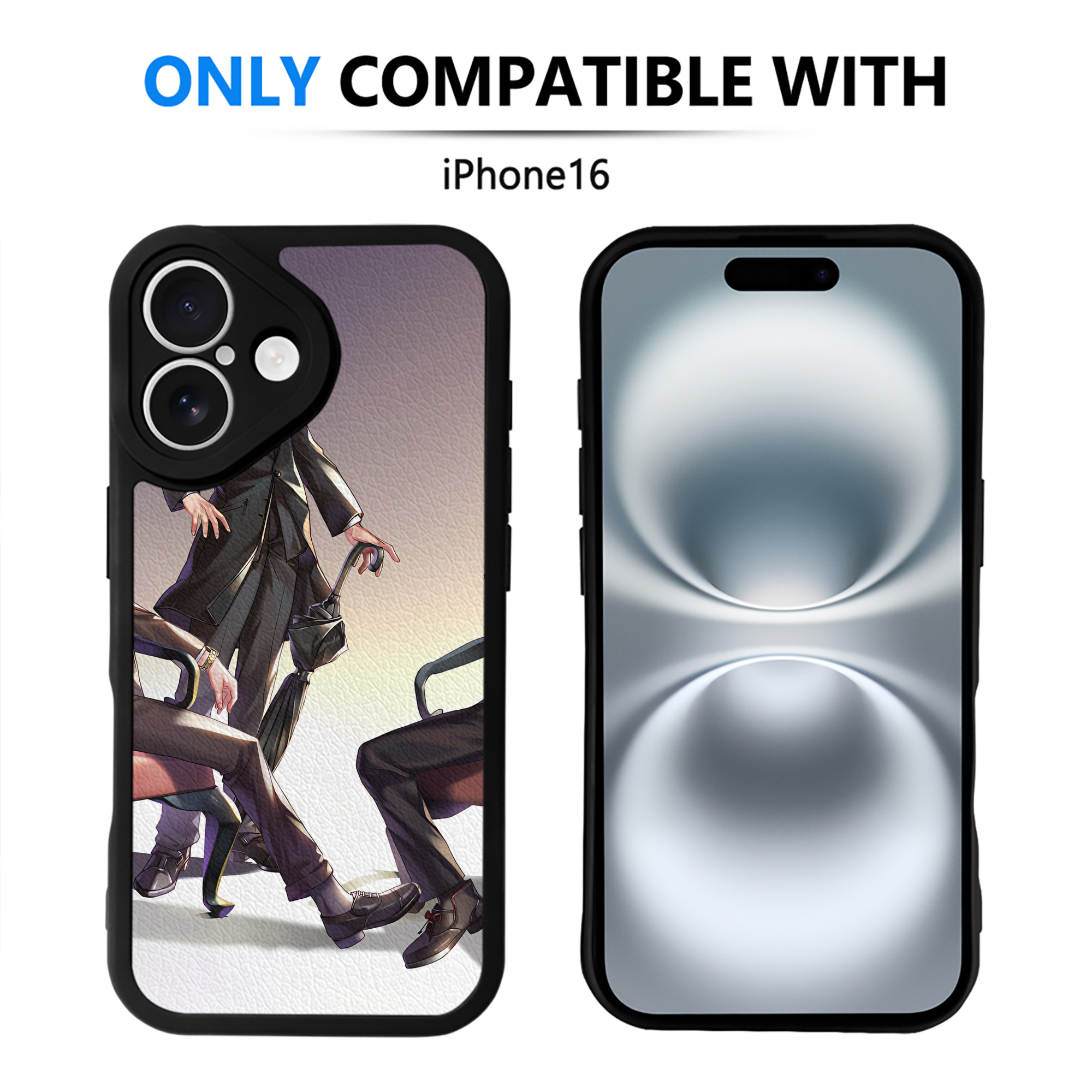（画像用） ハイキュー!! Haikyu!! 【iPhone 16シリーズ対応】シリコンスマホケース（レザー調） 材質：シリコン